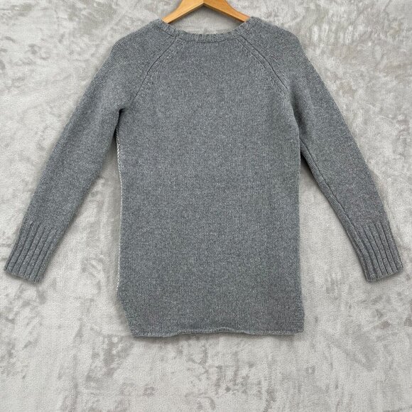 Athleta Sierra Sweater Gray White Wool Cashmere Tunic Chunky Knit - Picture 6 of 10